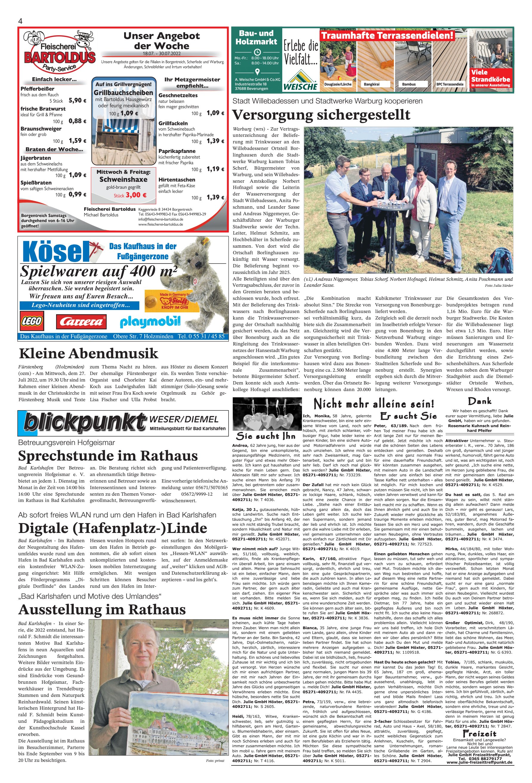 Versorgung sichergestellt Kleine