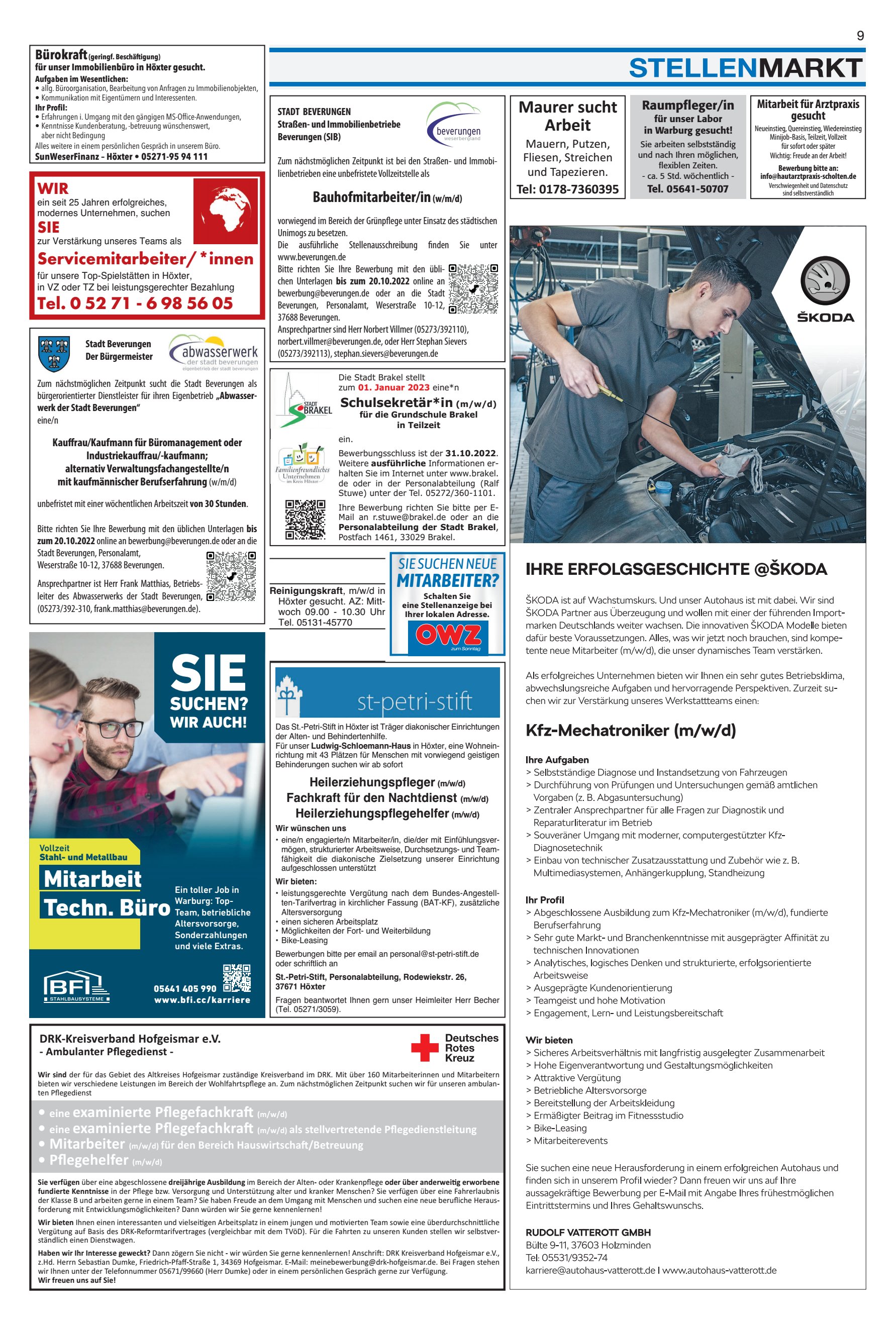 STELLENMARKT Maurer sucht