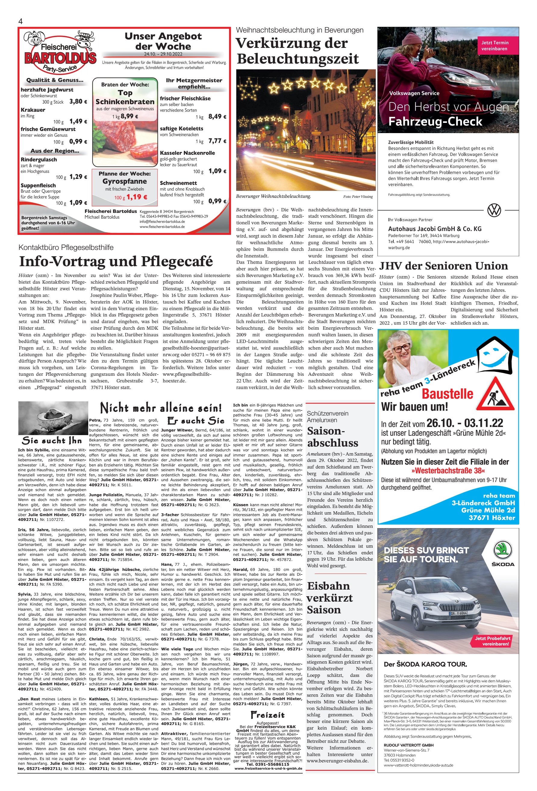 Info-Vortrag Pflegecafé Verkürzung
