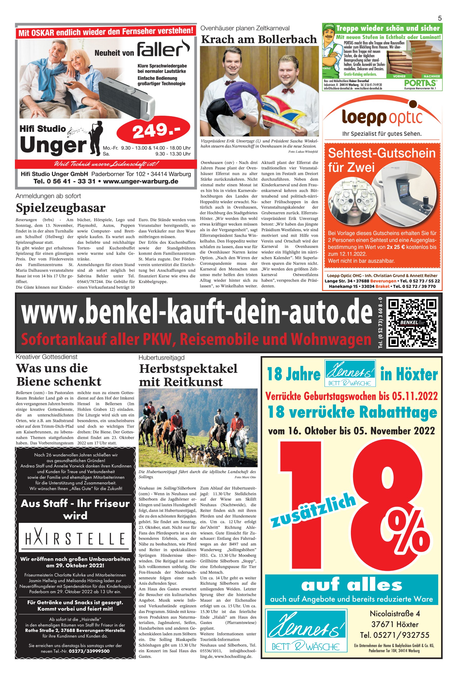 alles zusätzlich verrückte