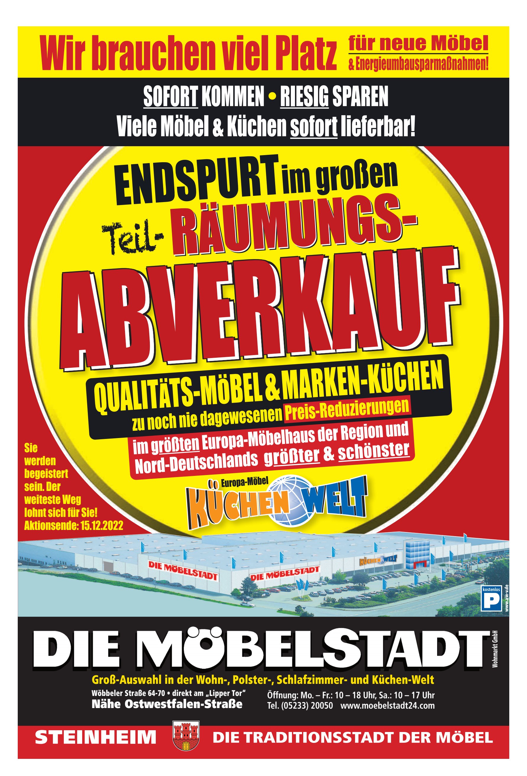 ABVERKAUF UMUNGS- ENDSPURT