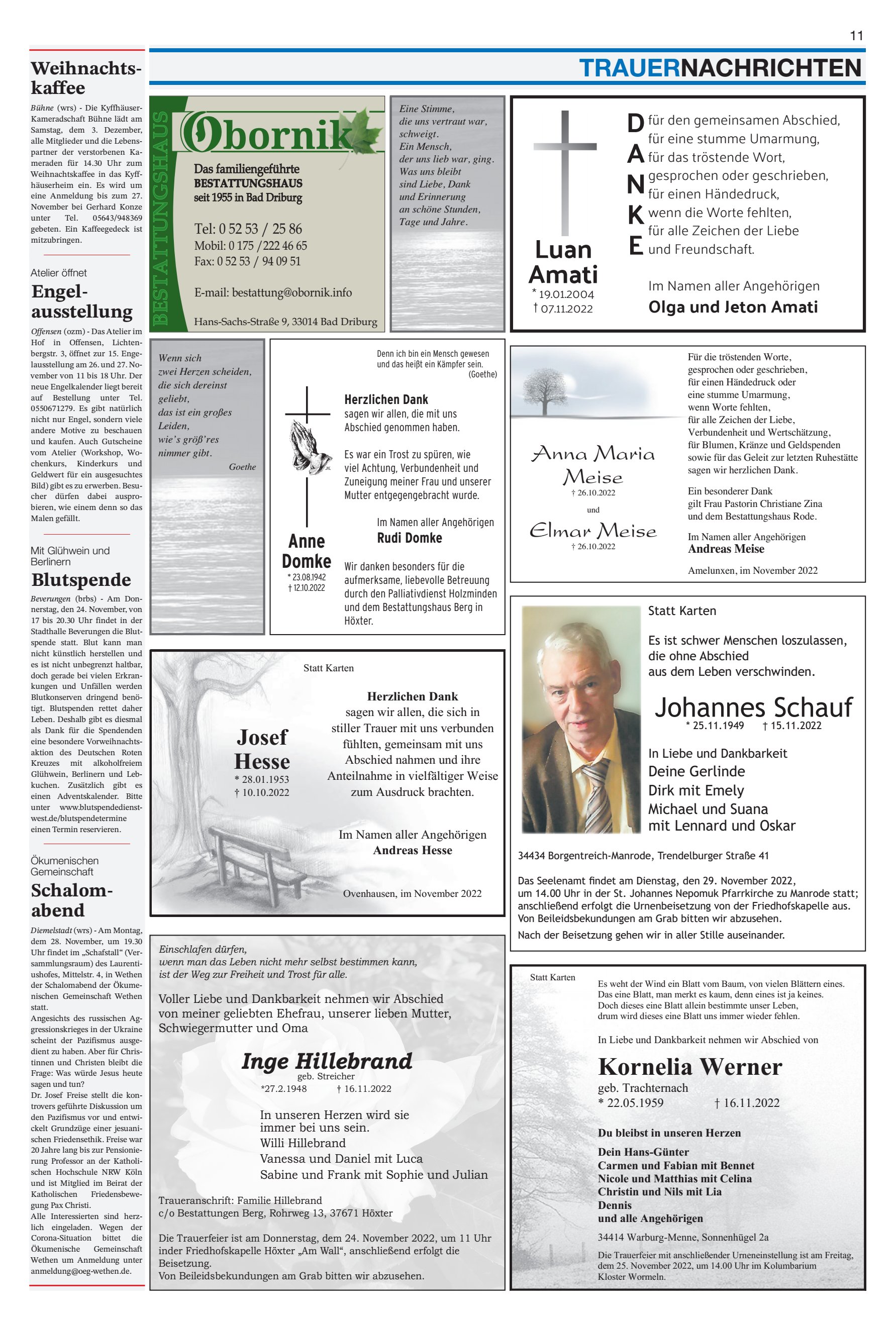 Luan Amati TRAUERNACHRICHTEN