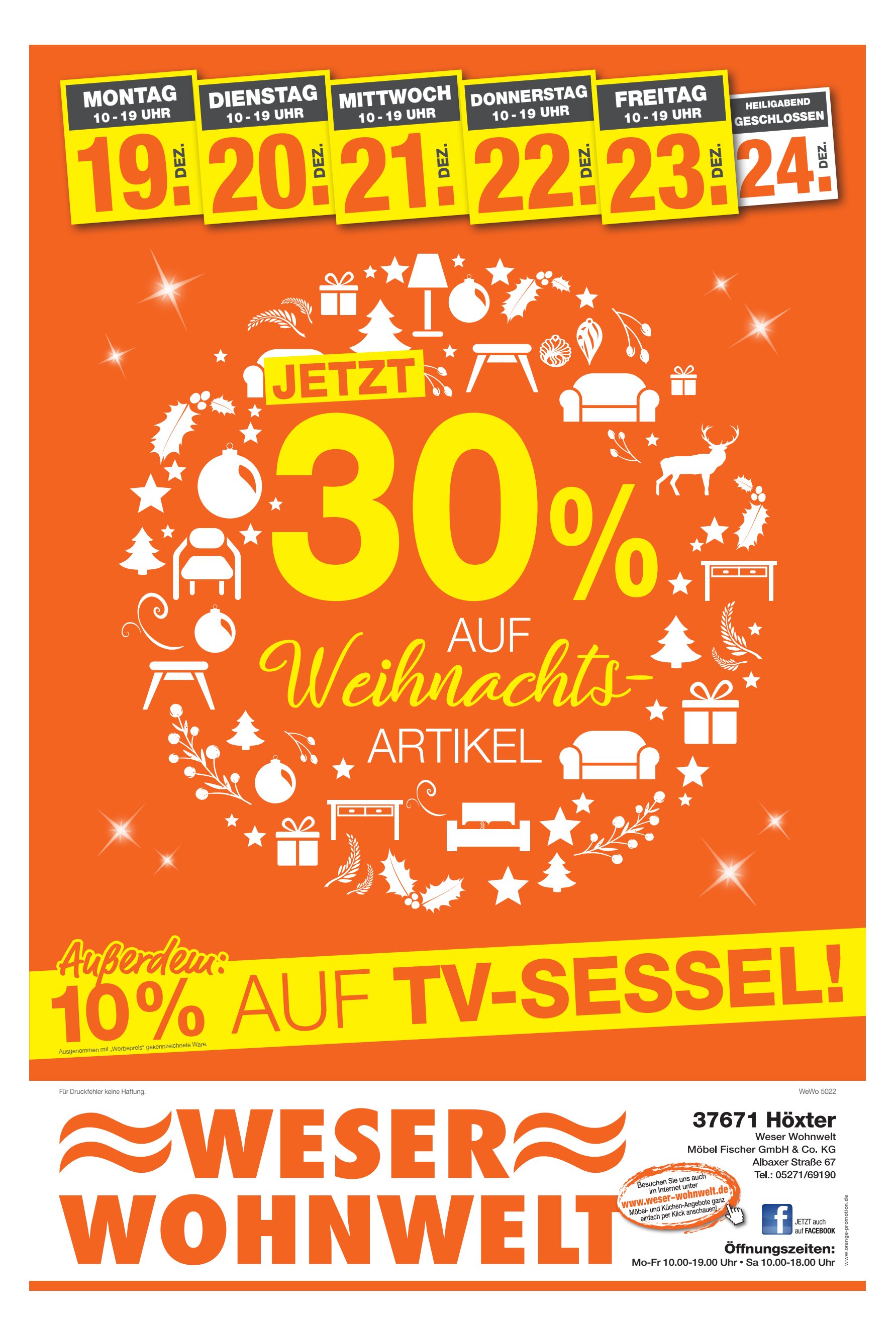 Außerdem TV-SESSEL Weihnachts-