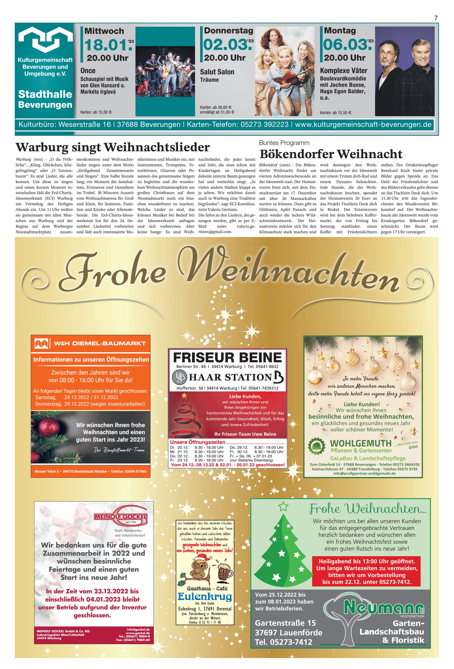 acht Warburg singtWeihnachtslieder