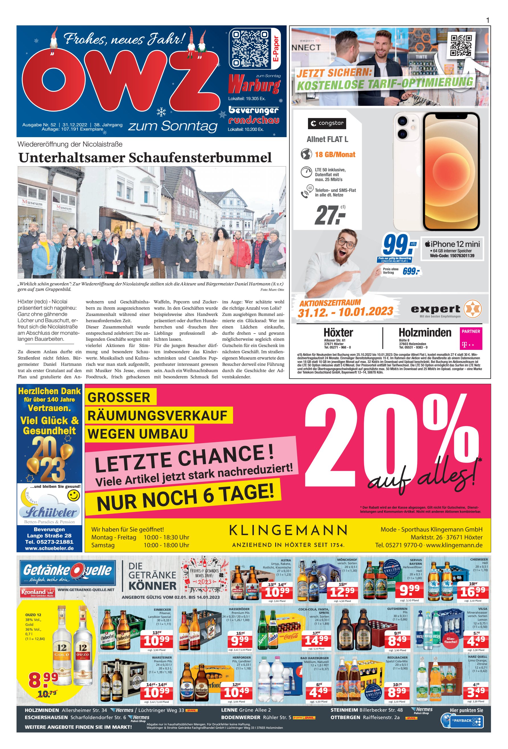 Unterhaltsamer Schaufensterbummel Frohes