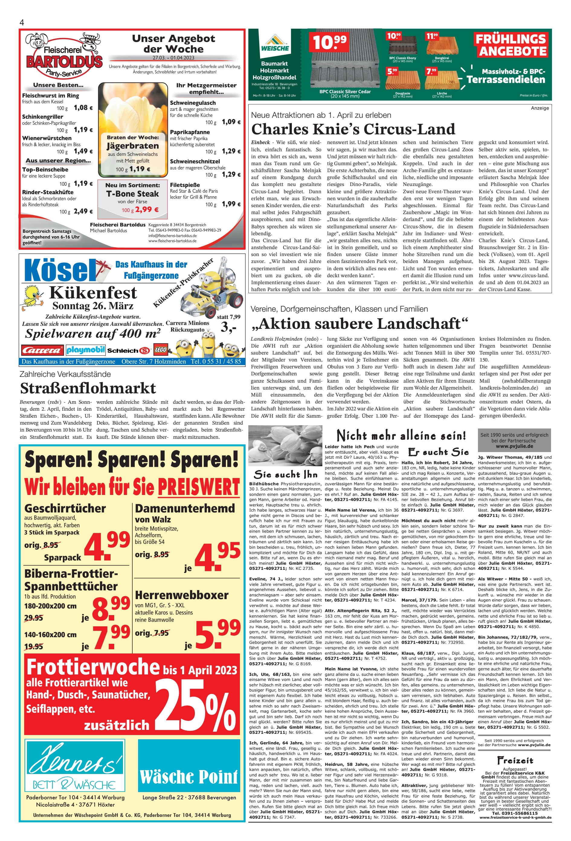 Kükenfest Sparen Straßenflohmarkt