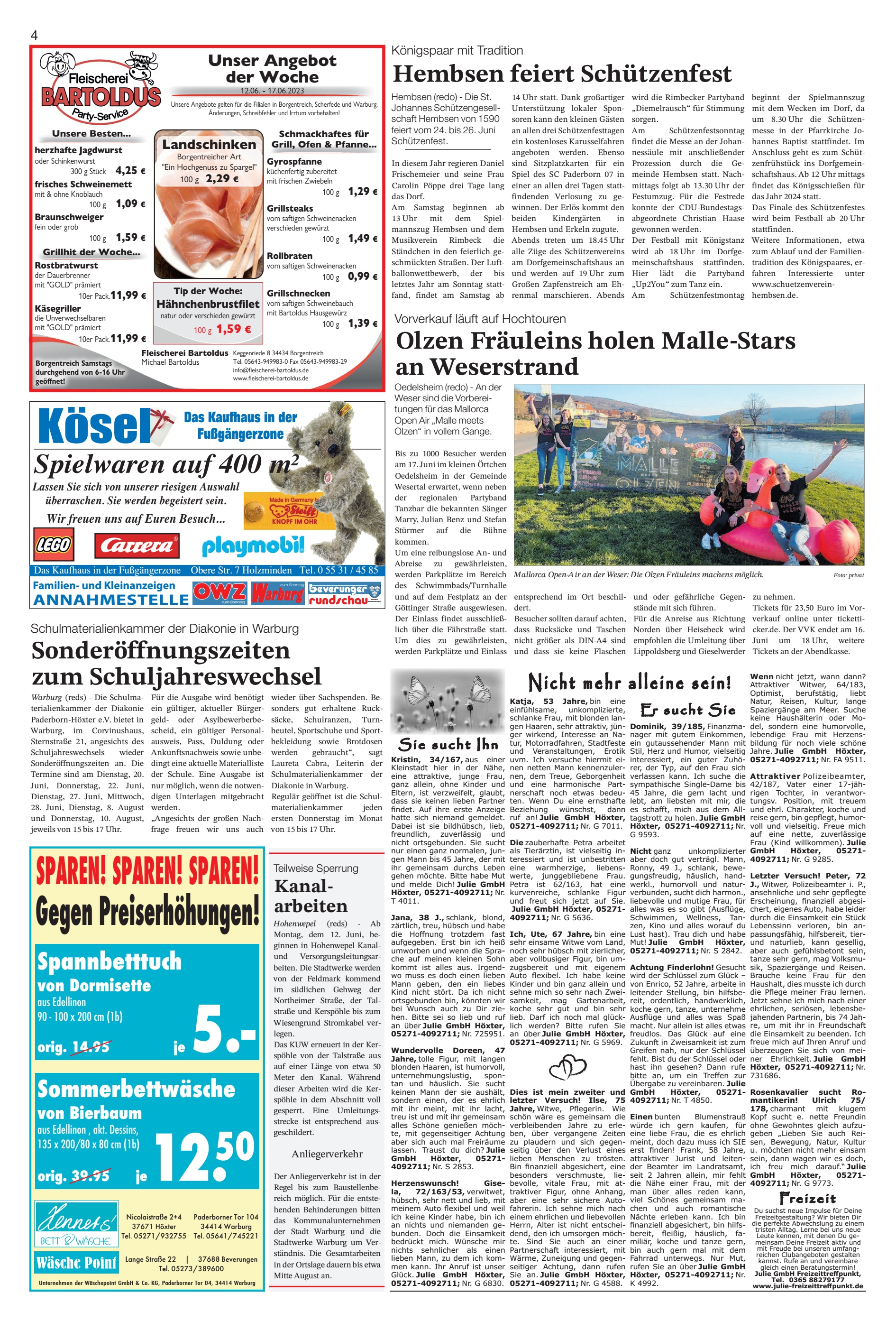 Hembsen feiert Schützenfest