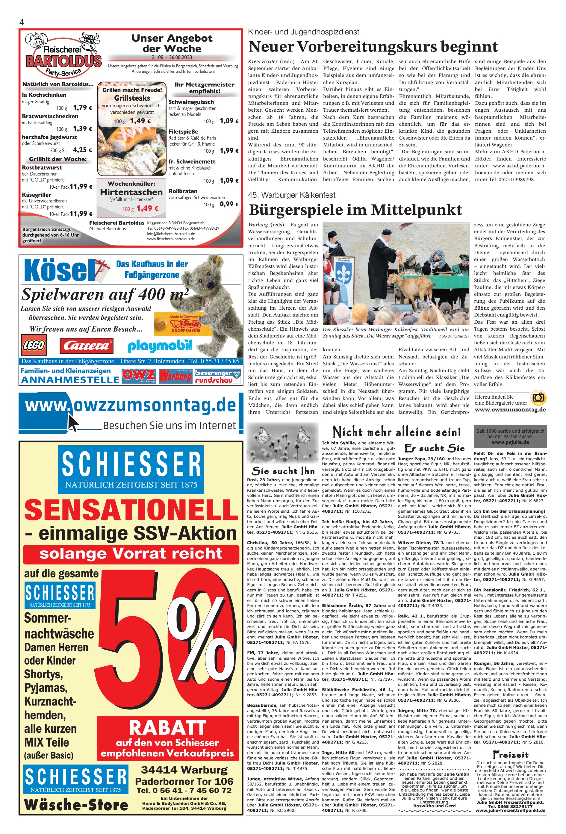 einmalige SSV-Aktion RABATT