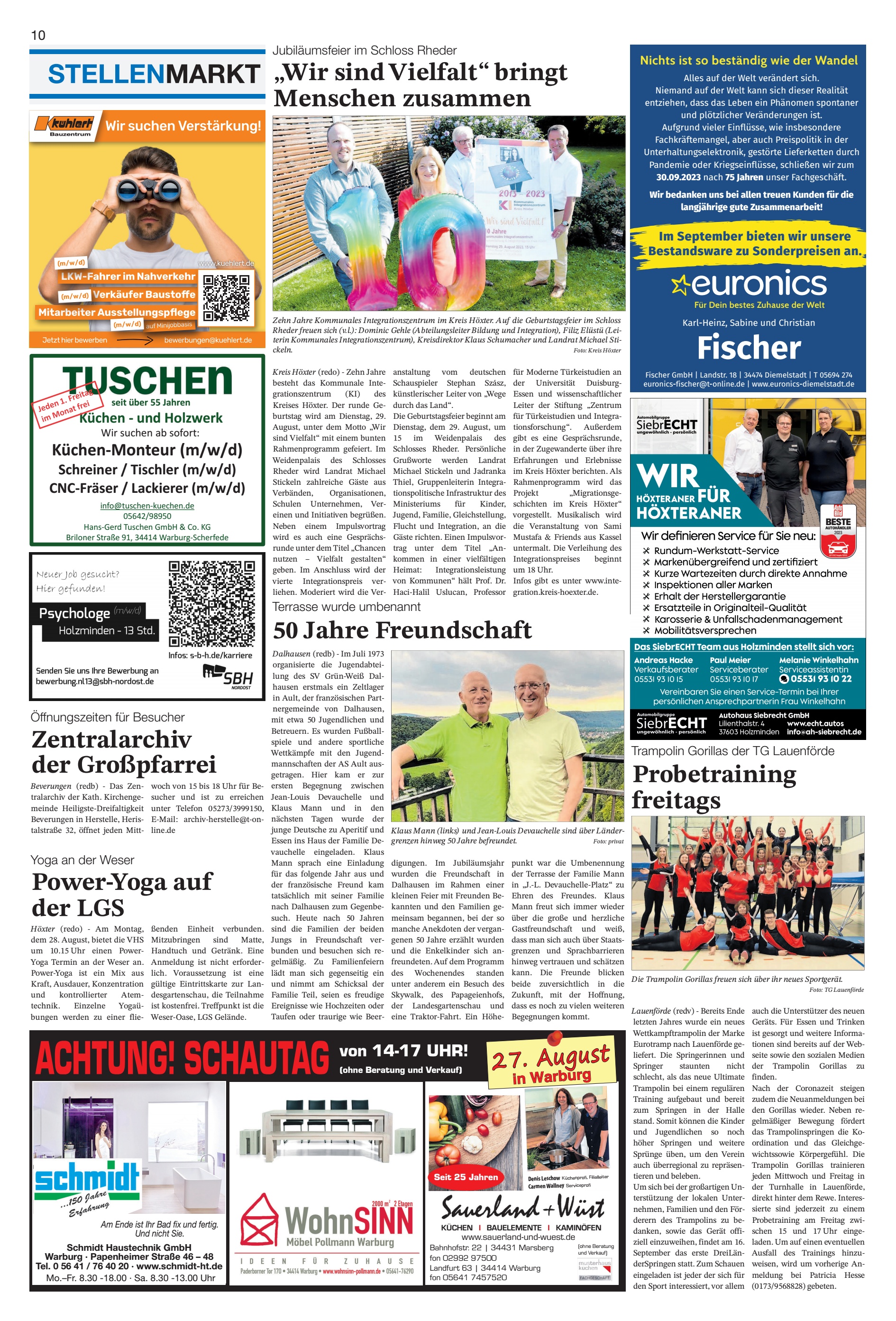 Fischer STELLENMARKT sind