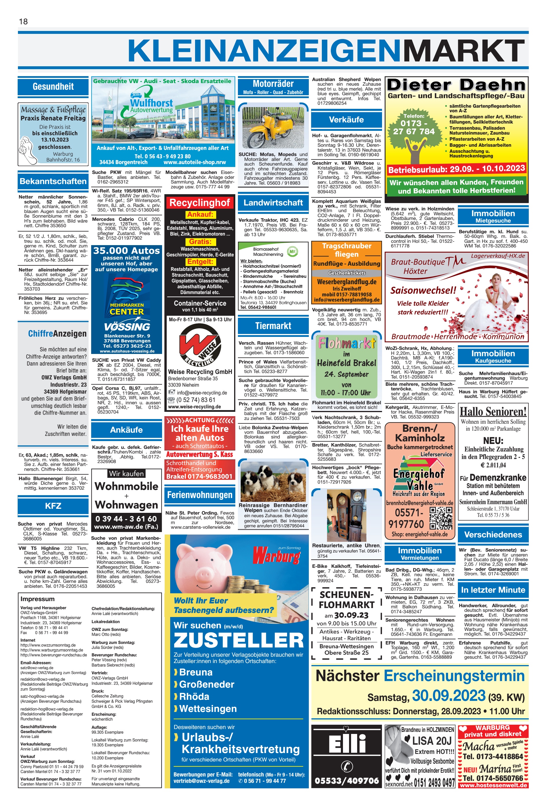 KLEINANZEIGENMARKT Elli Urlaubs-