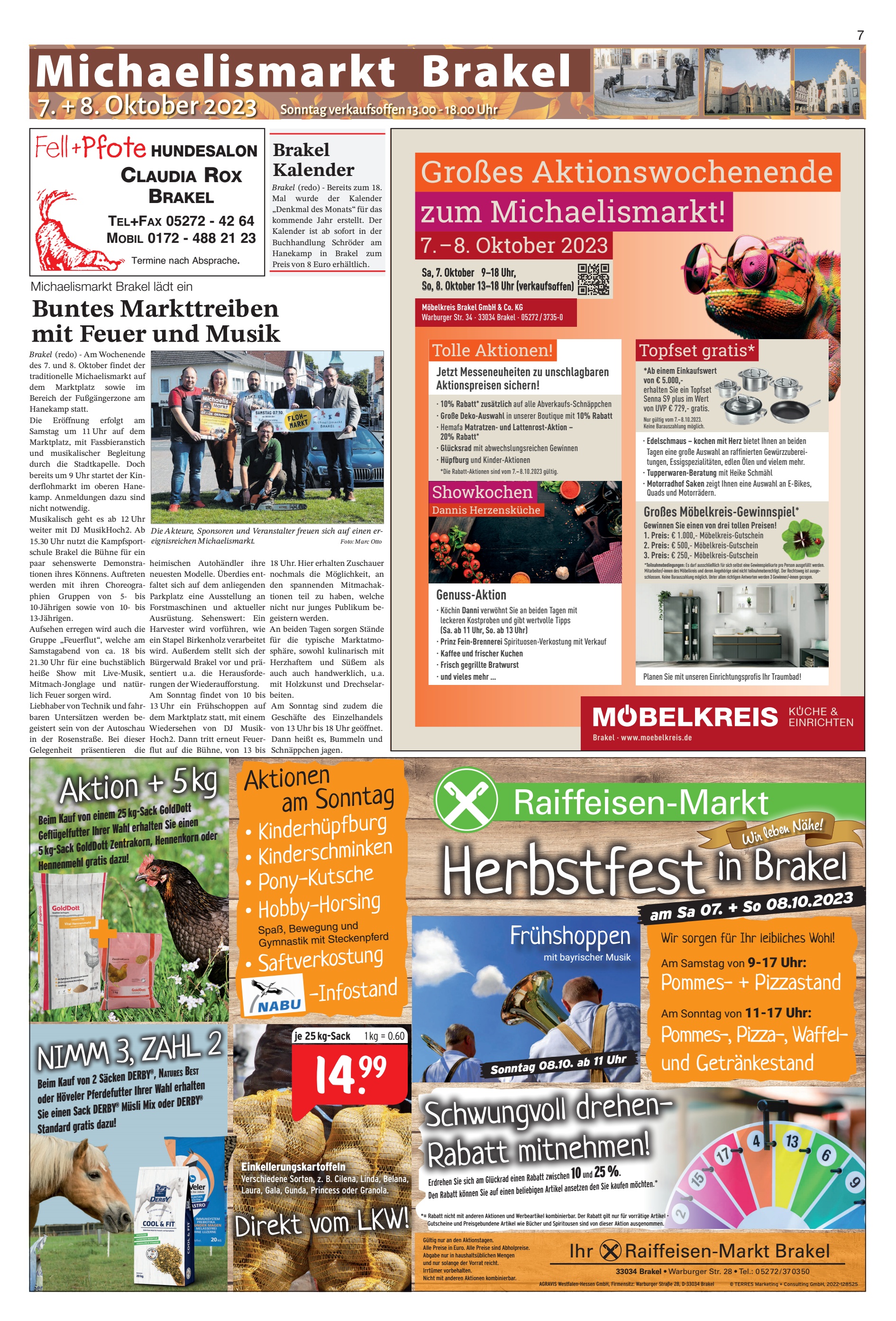 Buntes Markttreiben Feuer