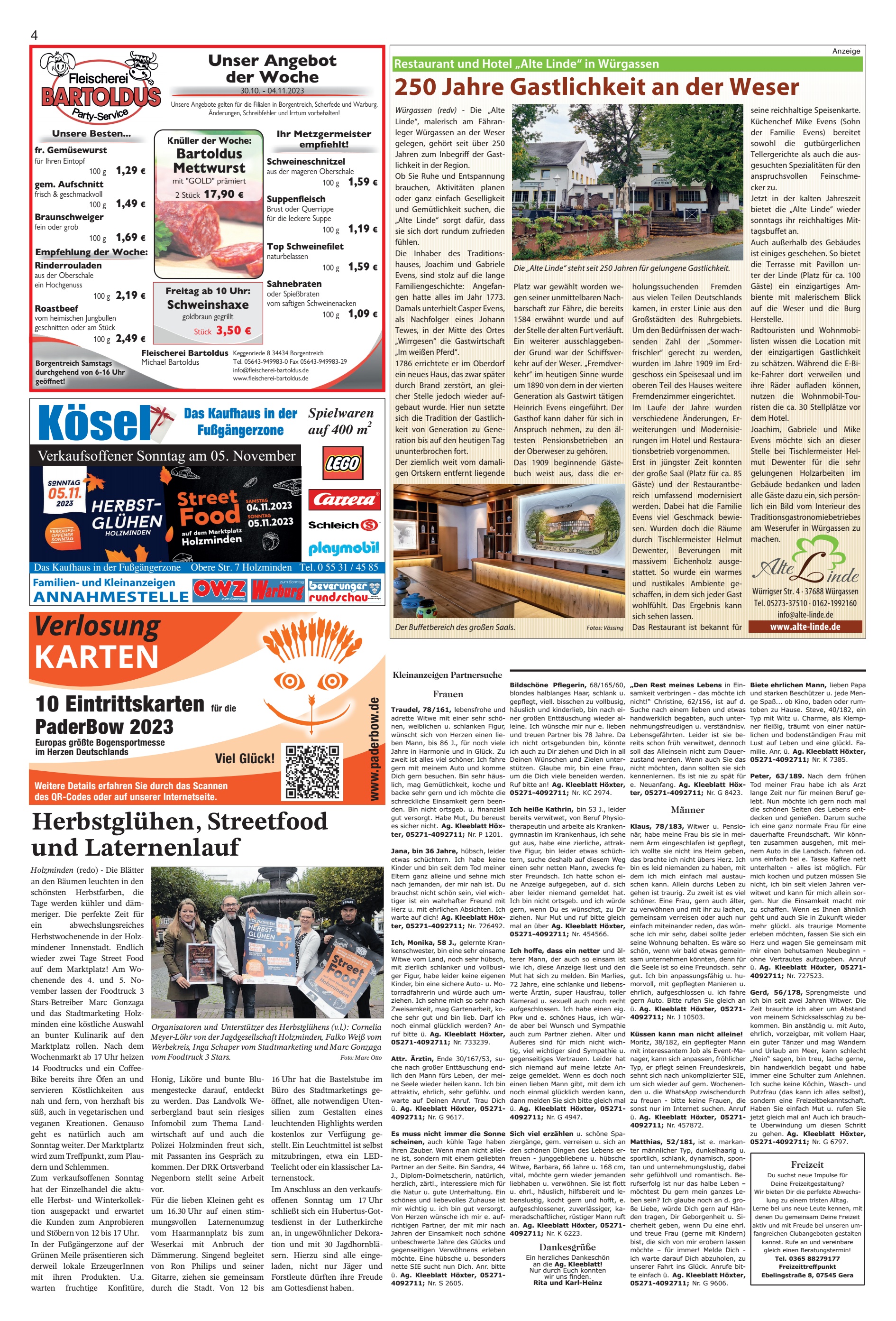 KARTEN Herbstglühen Streetfood