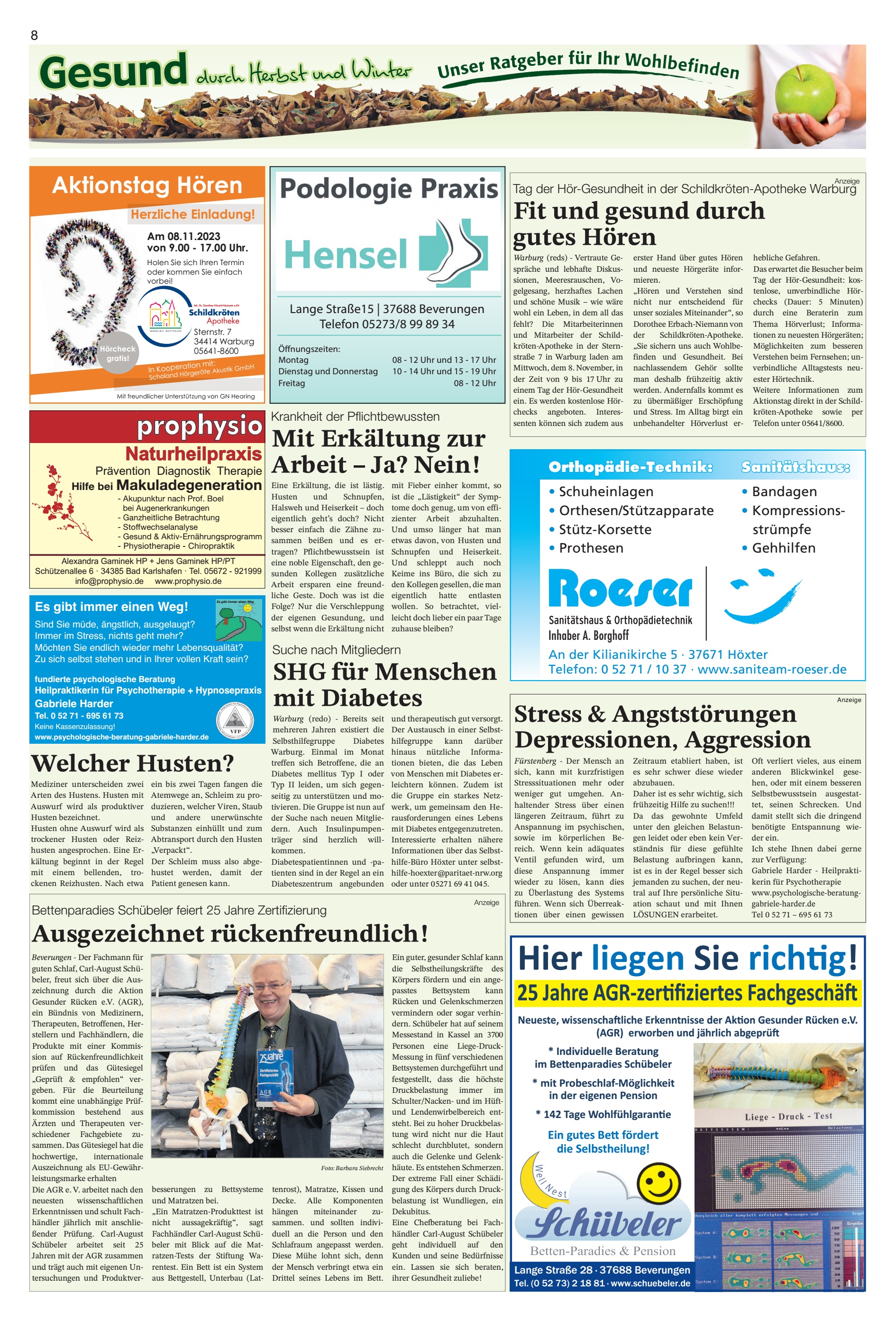 Hier liegen richtig