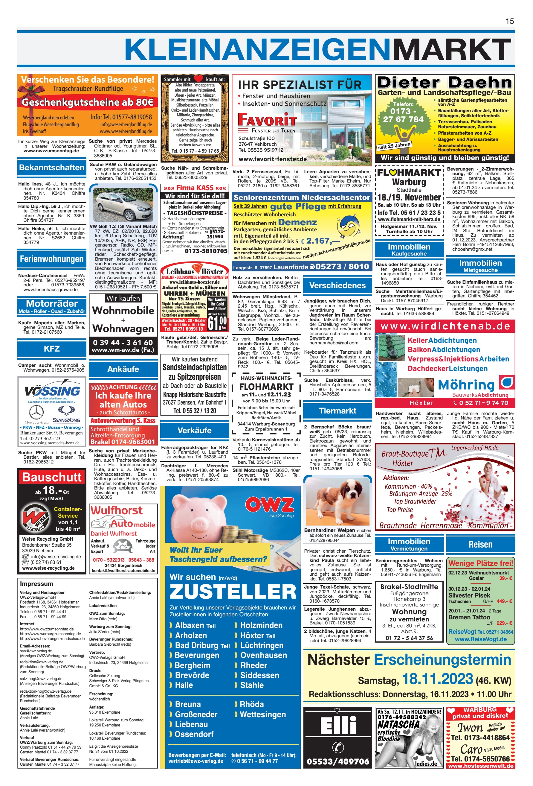 KLEINANZEIGENMARKT Elli SPEZIALIST