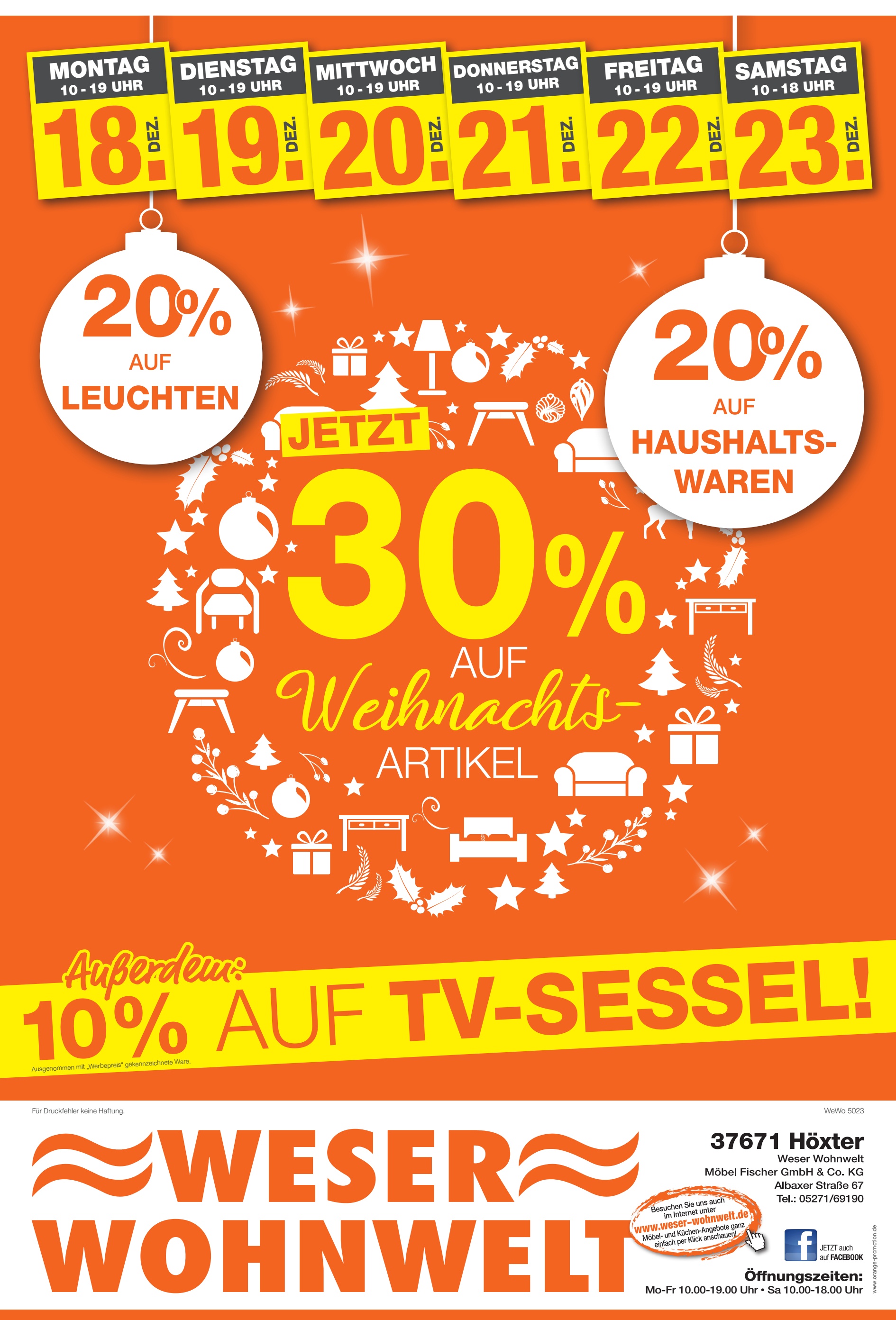 Außerdem TV-SESSEL Weihnachts-