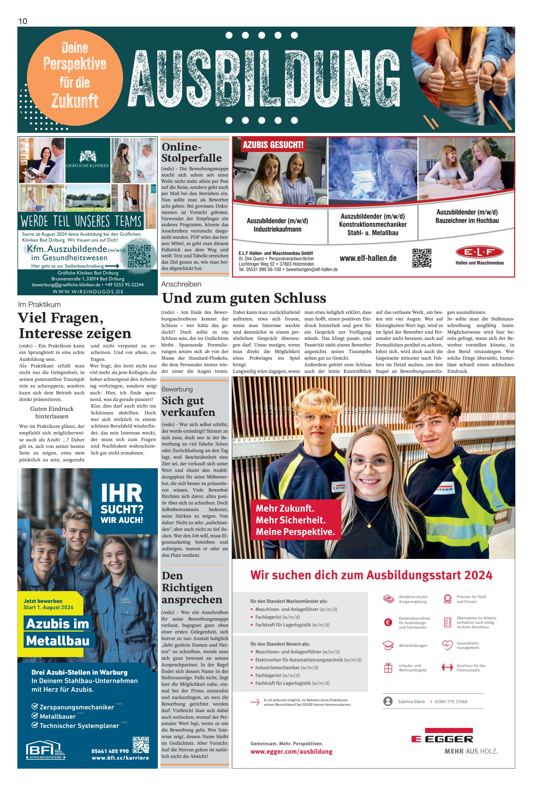 AUSBILDUNG Viel Fragen
