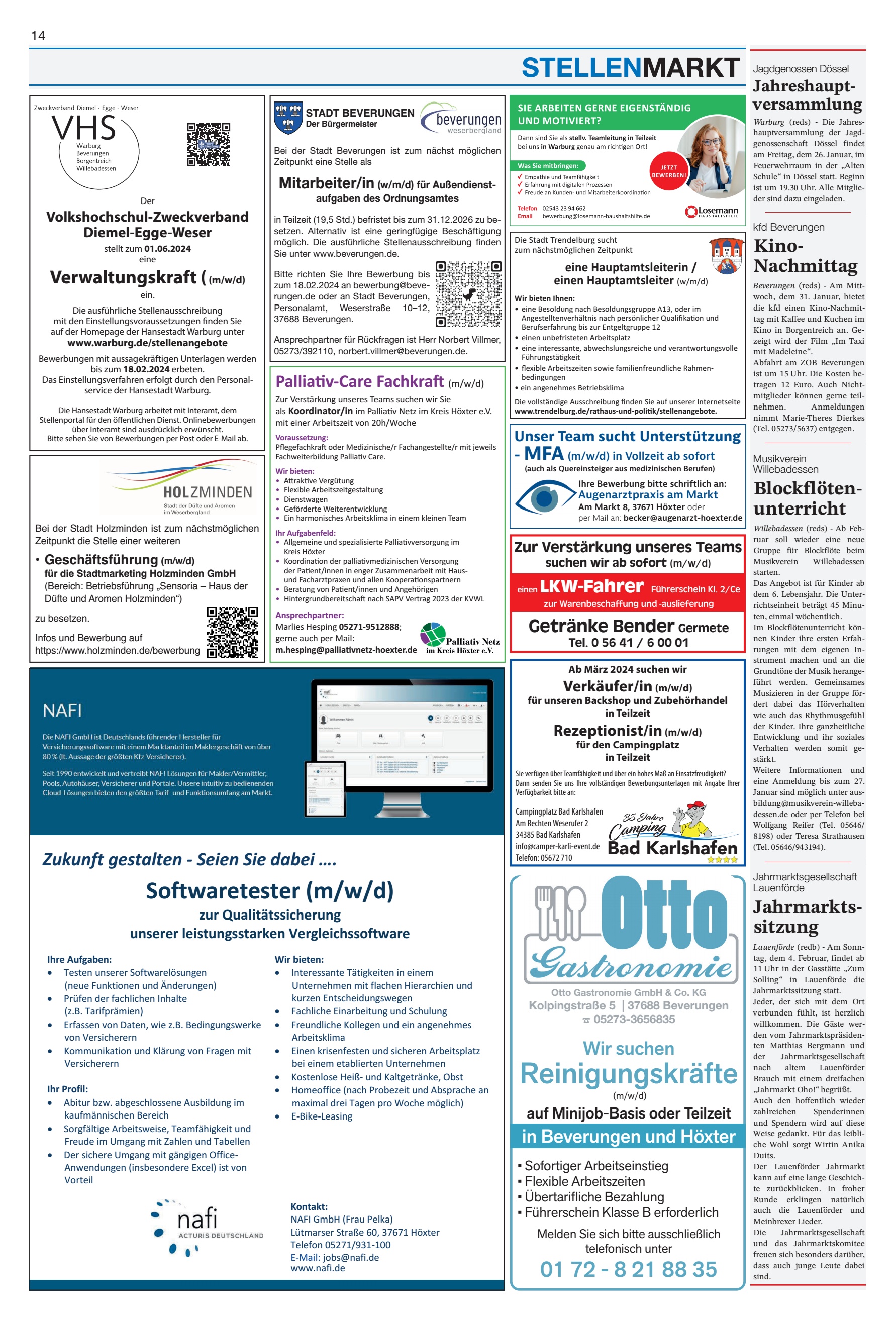 STELLENMARKT Softwaretester Jahrmarkts-