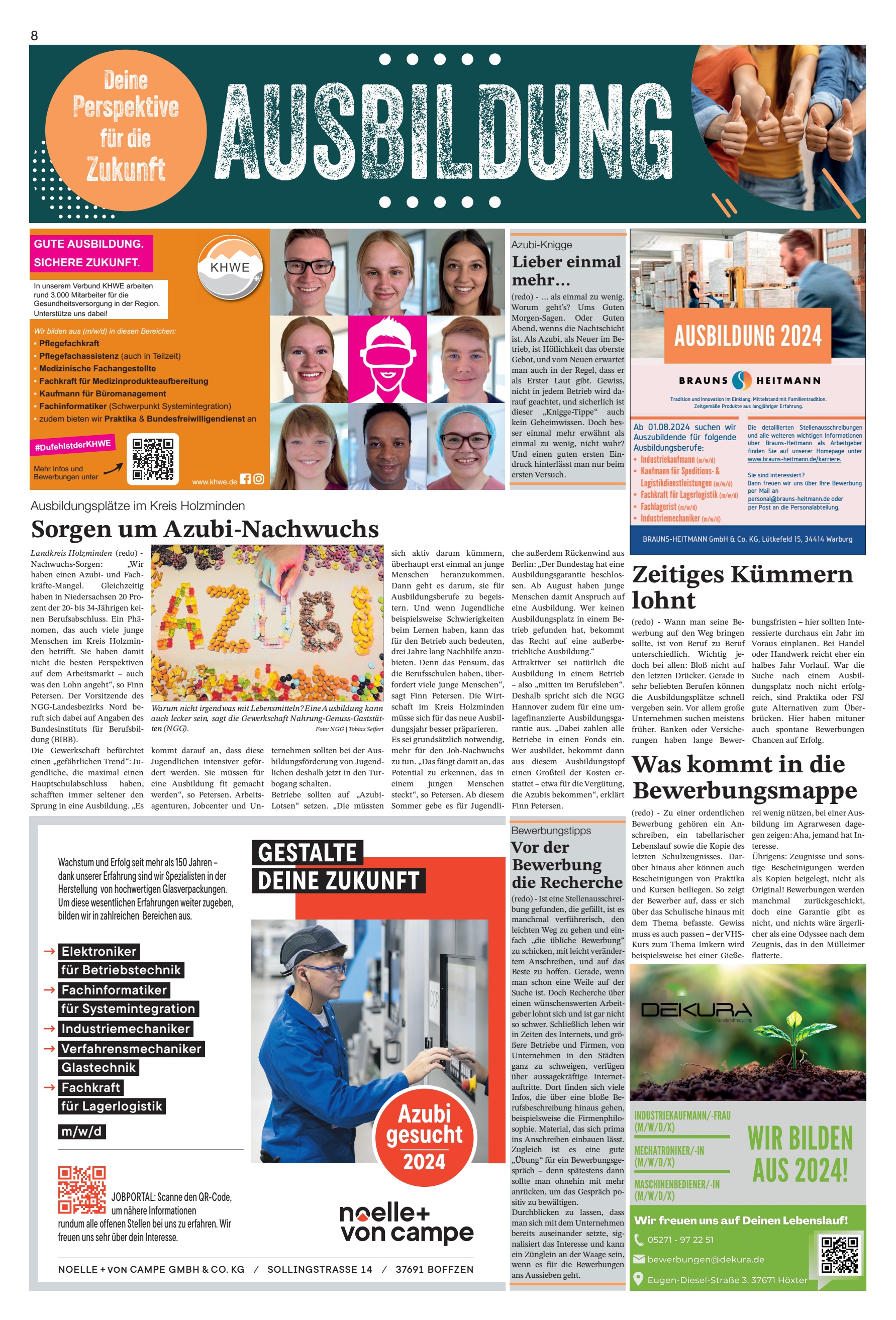 AUSBILDUNG Sorgen Azubi-Nachwuchs