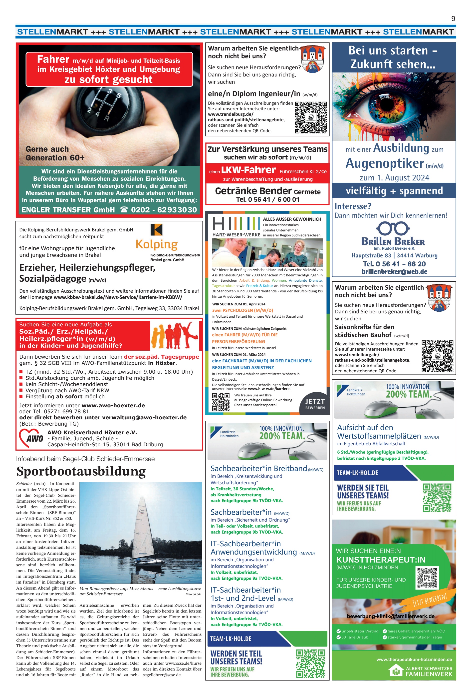 Sportbootausbildung Augenoptiker starten
