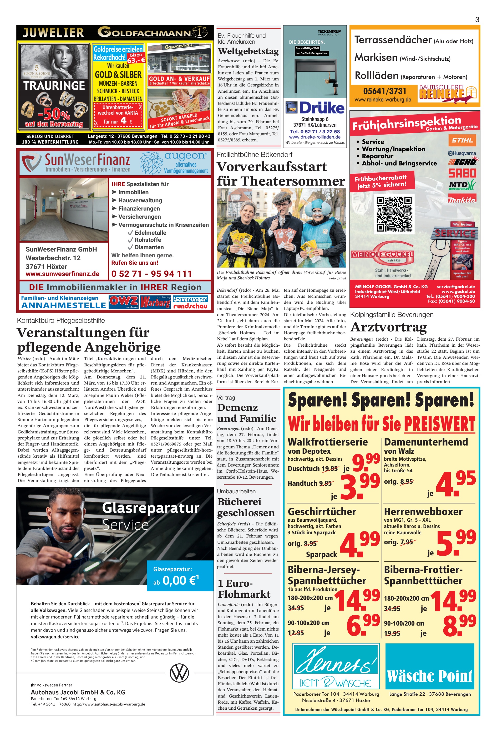 Sparen Arztvortrag Veranstaltungen