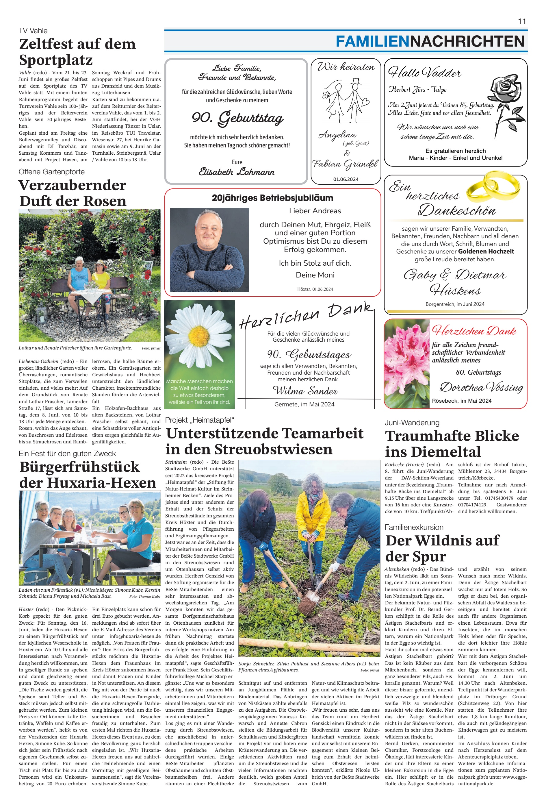 Bürgerfrühstück Huxaria-Hexen Zeltfest
