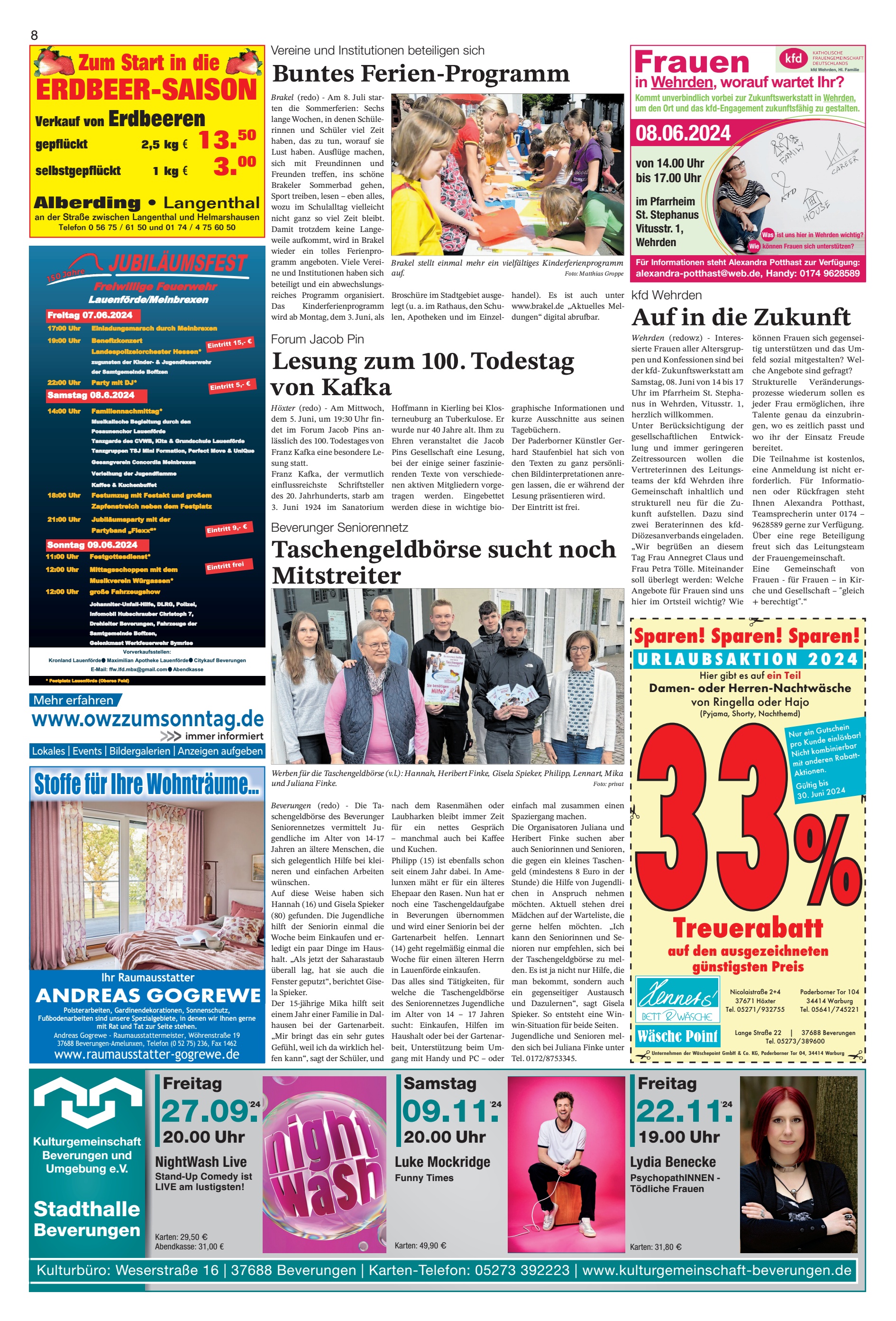 Treuerabatt Buntes Ferien-Programm