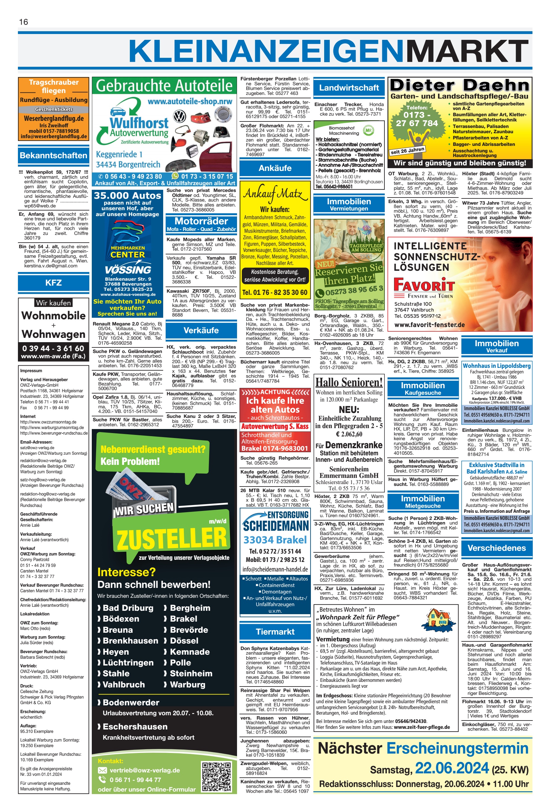 KLEINANZEIGENMARKT Brakel INTELLIGENTE