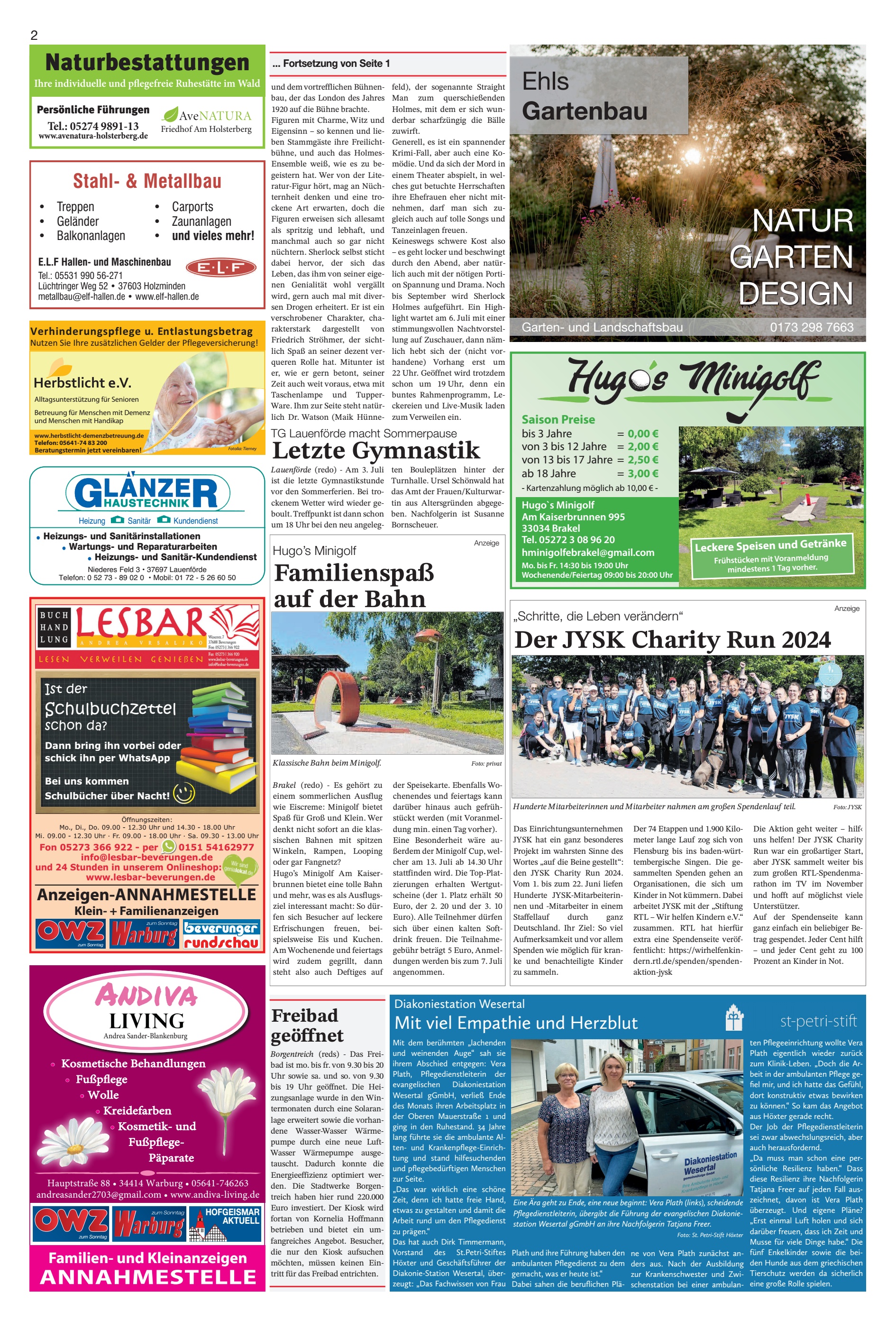 ANNAHMESTELLE Letzte Gymnastik