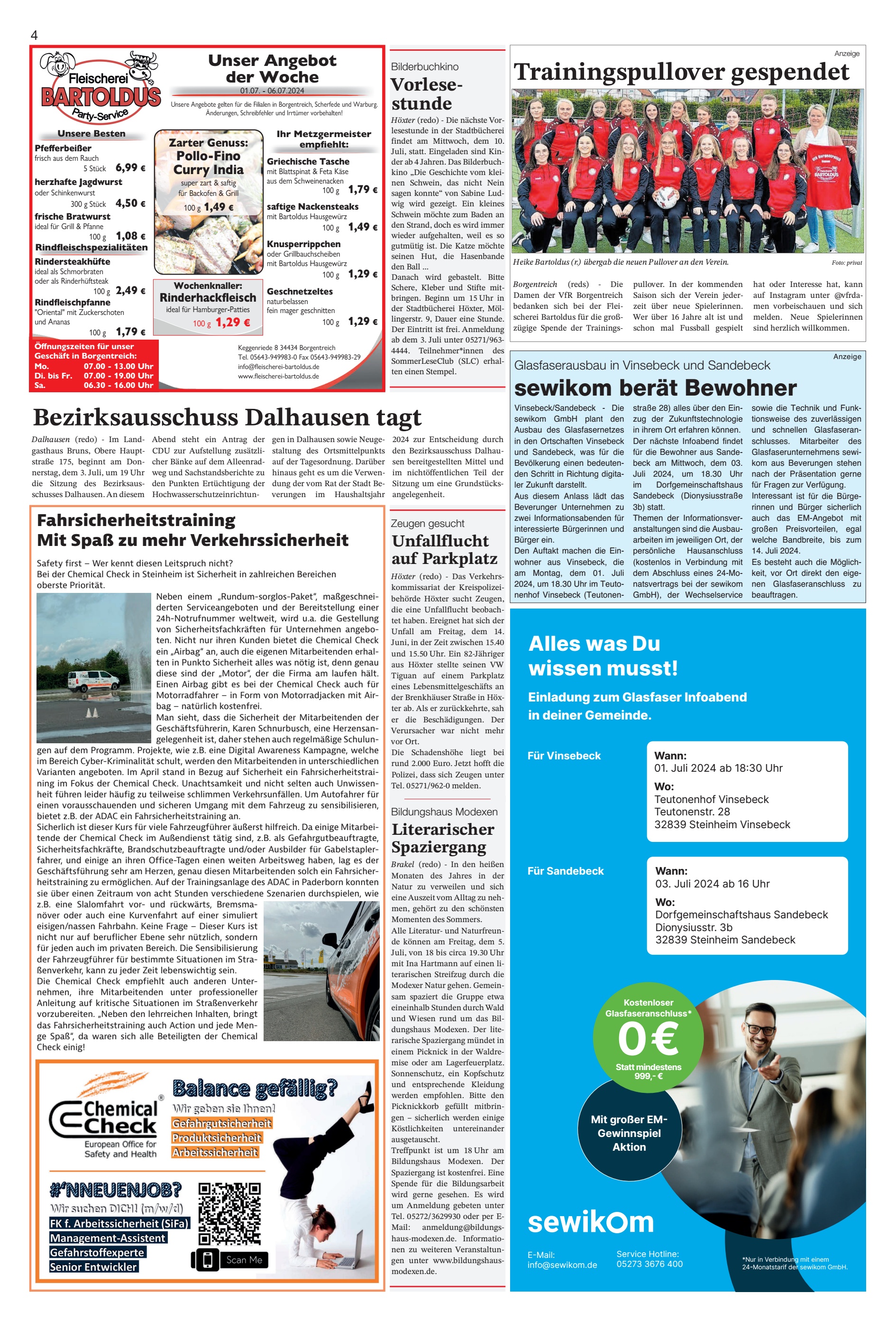 Bezirksausschuss Dalhausen tagt