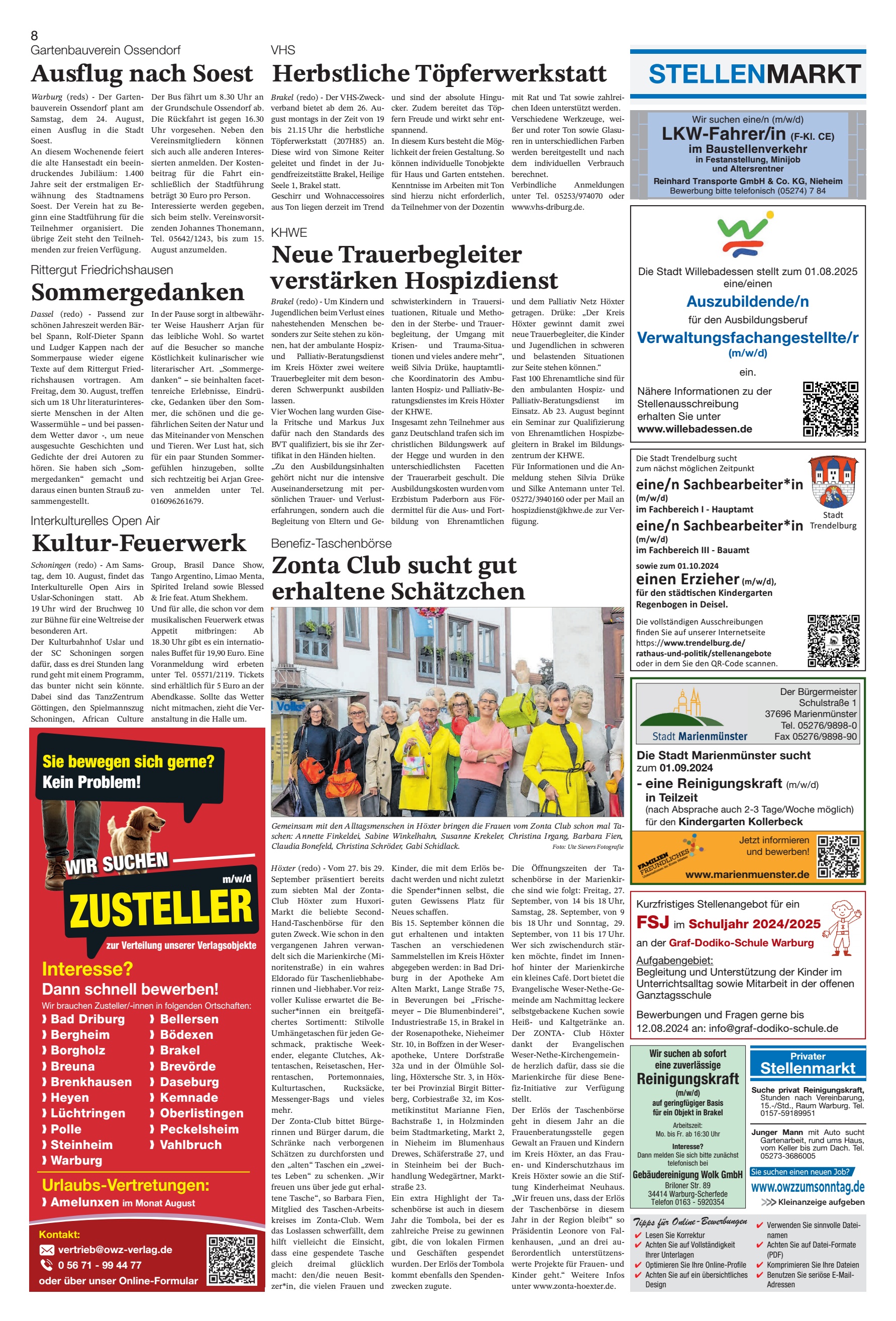 STELLENMARKT Neue Trauerbegleiter
