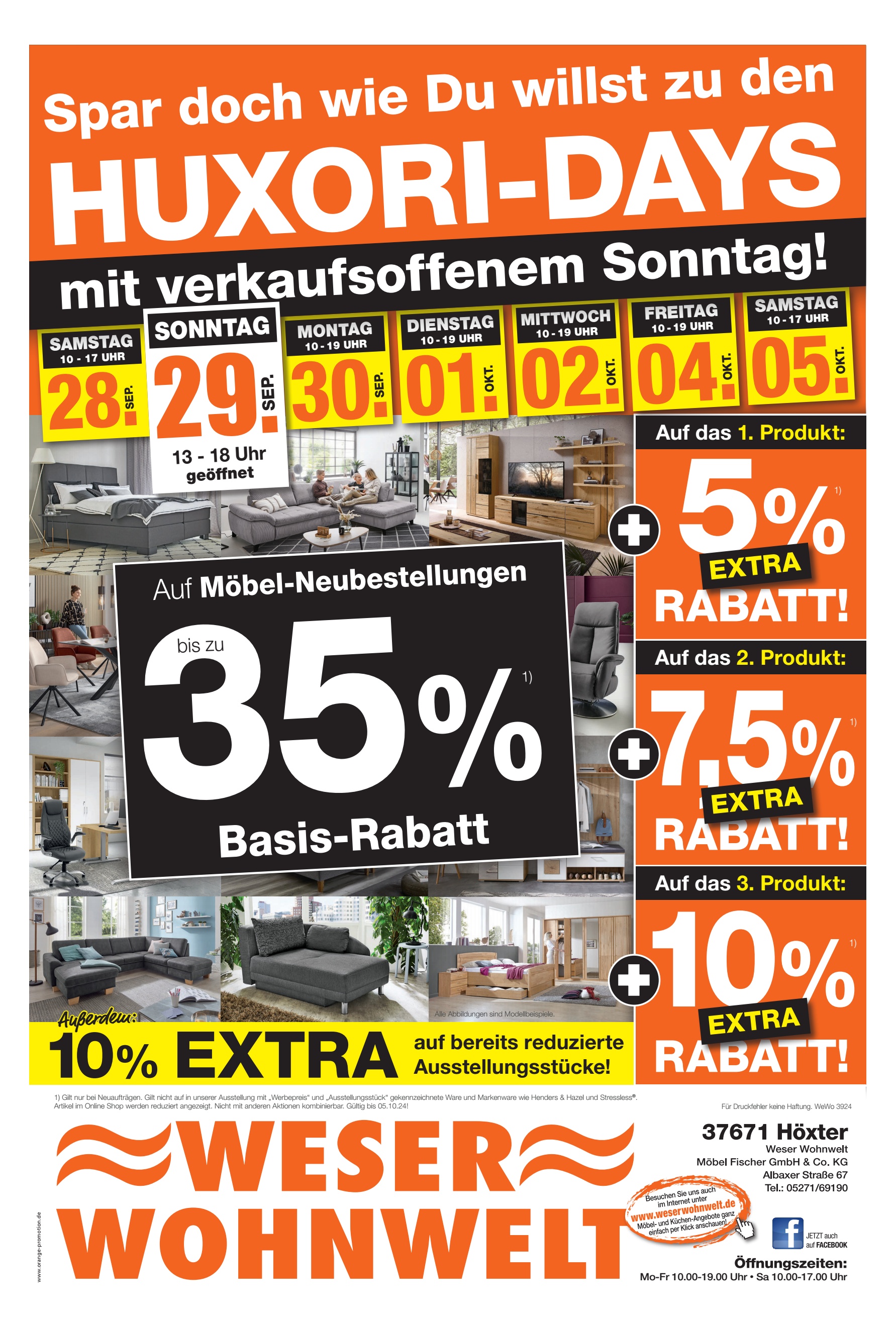 HUXORI-DAYS EXTRA Außerdem
