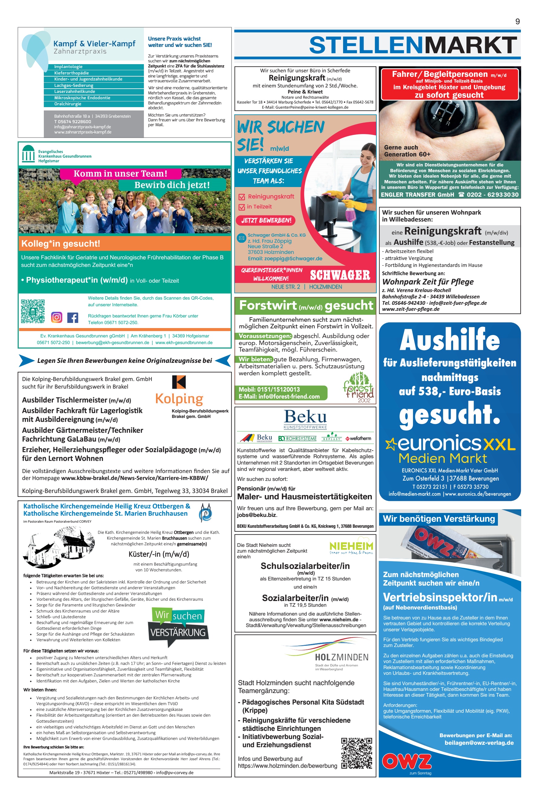 Aushilfe gesucht STELLENMARKT