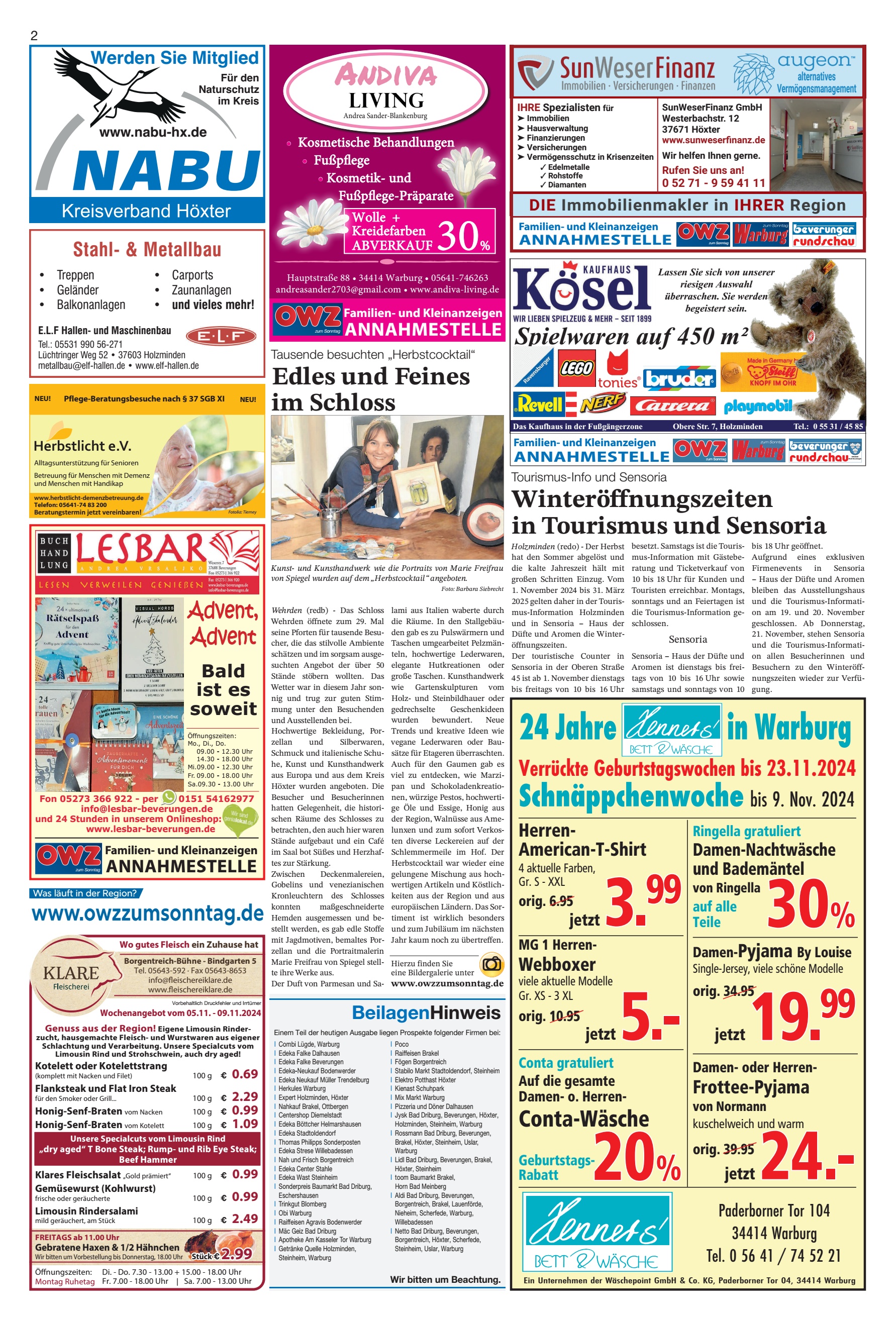 Schnäppchenwoche Jahre Warburg