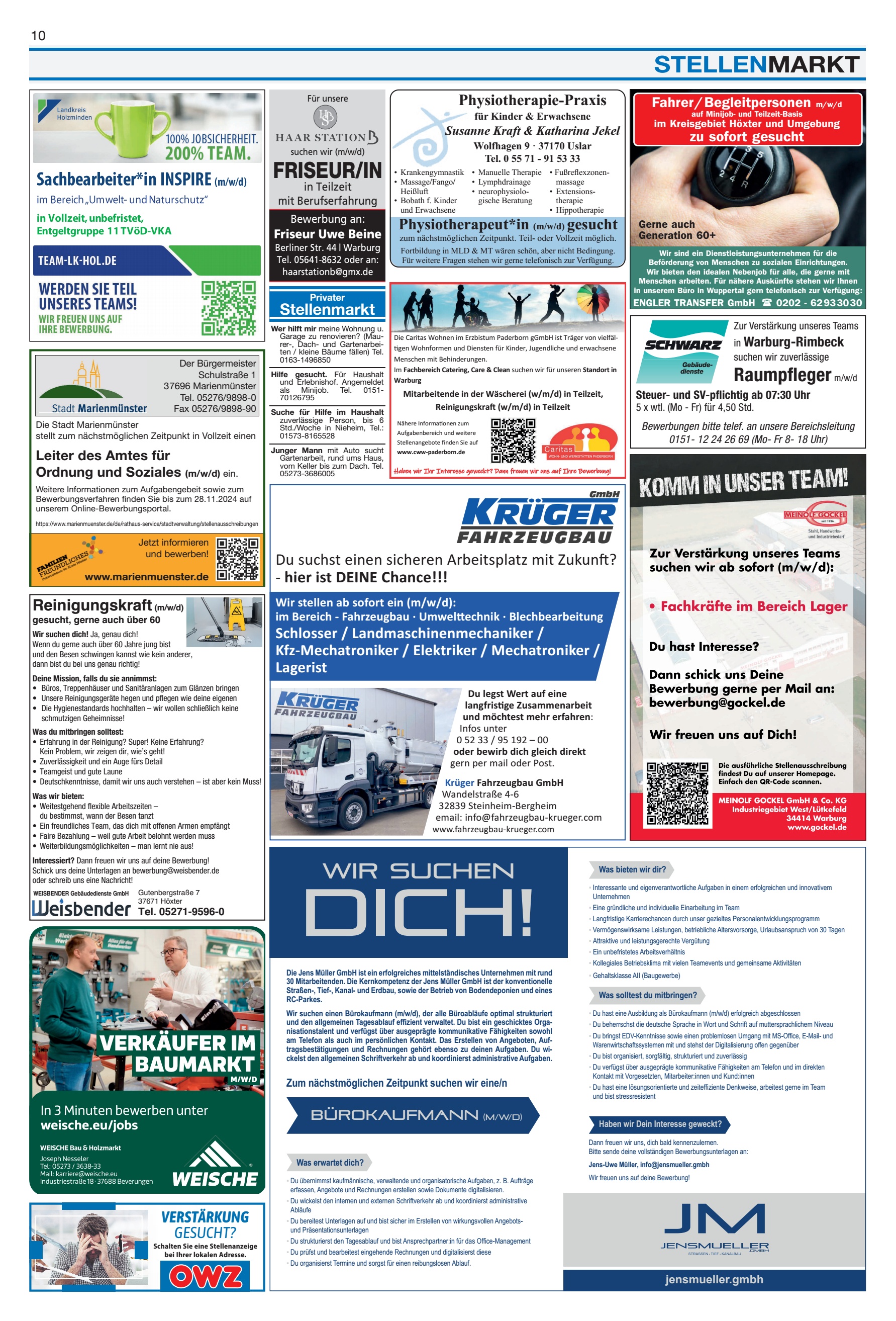 STELLENMARKT Dich Reinigungskraft